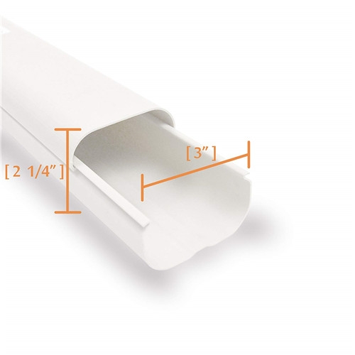 Innerco 7.5'L AC Line Set Cover Kit 3" W Tubing for Mini Split, Central Air Conditioner, Heat Pump